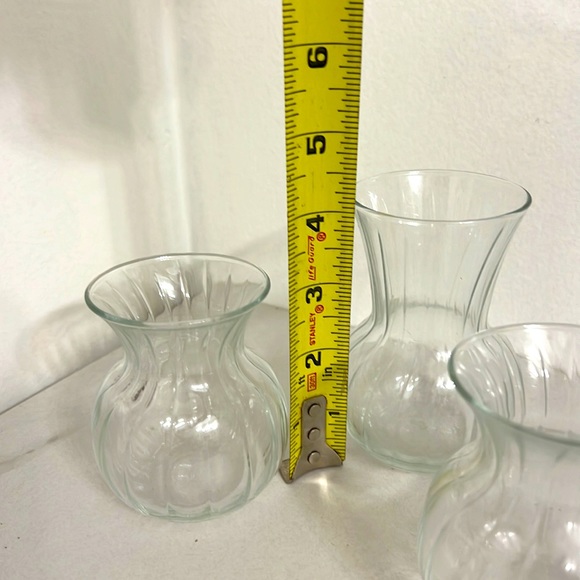 Pottery Barn Accents Vintage Miniature Glass Vase Set Of 3 Fine